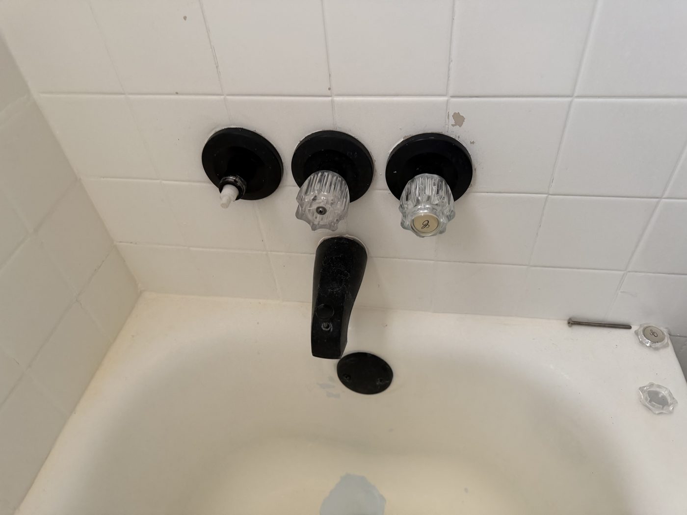 Before: old tub faucet repair Las Vegas plumber